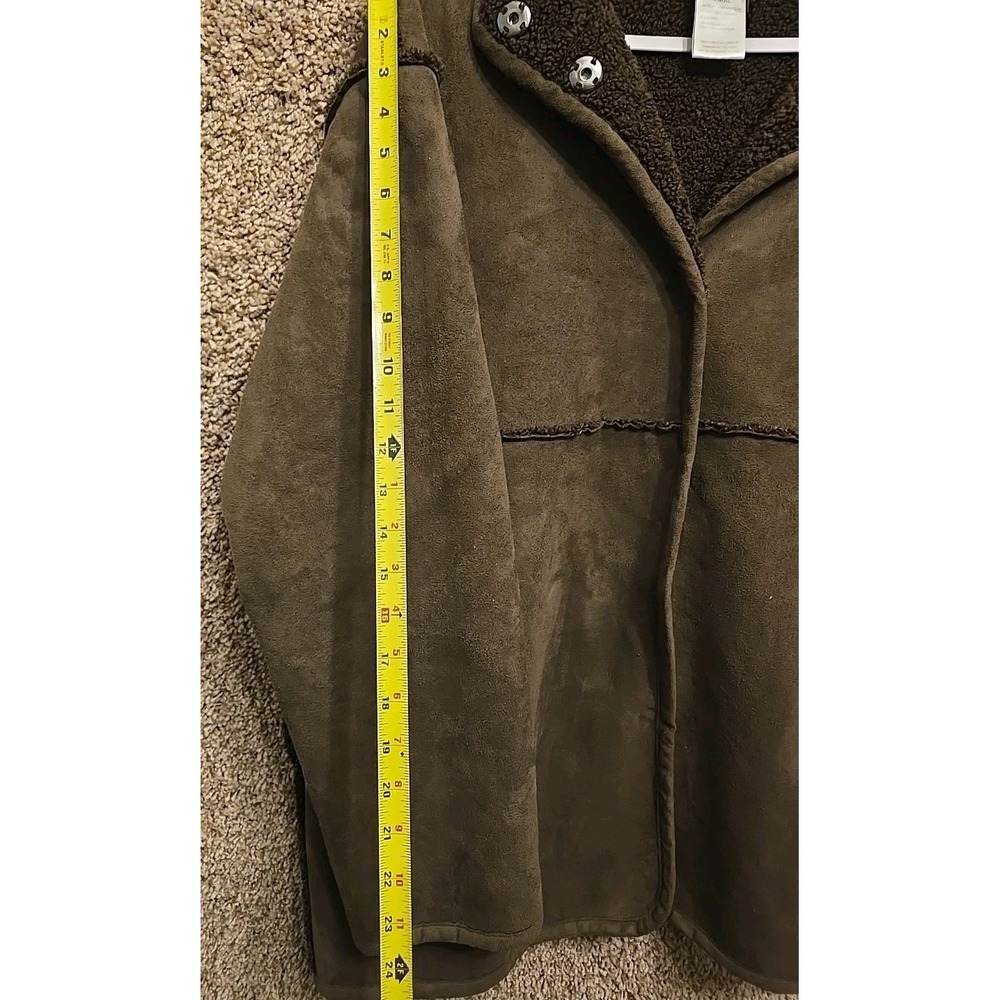 Coffe Faux suede Reversible Riding jacket -XLarge - Picture 4 of 8